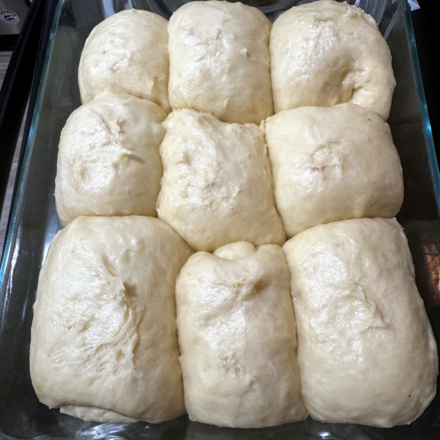 Sourdough dough proofing before shaping